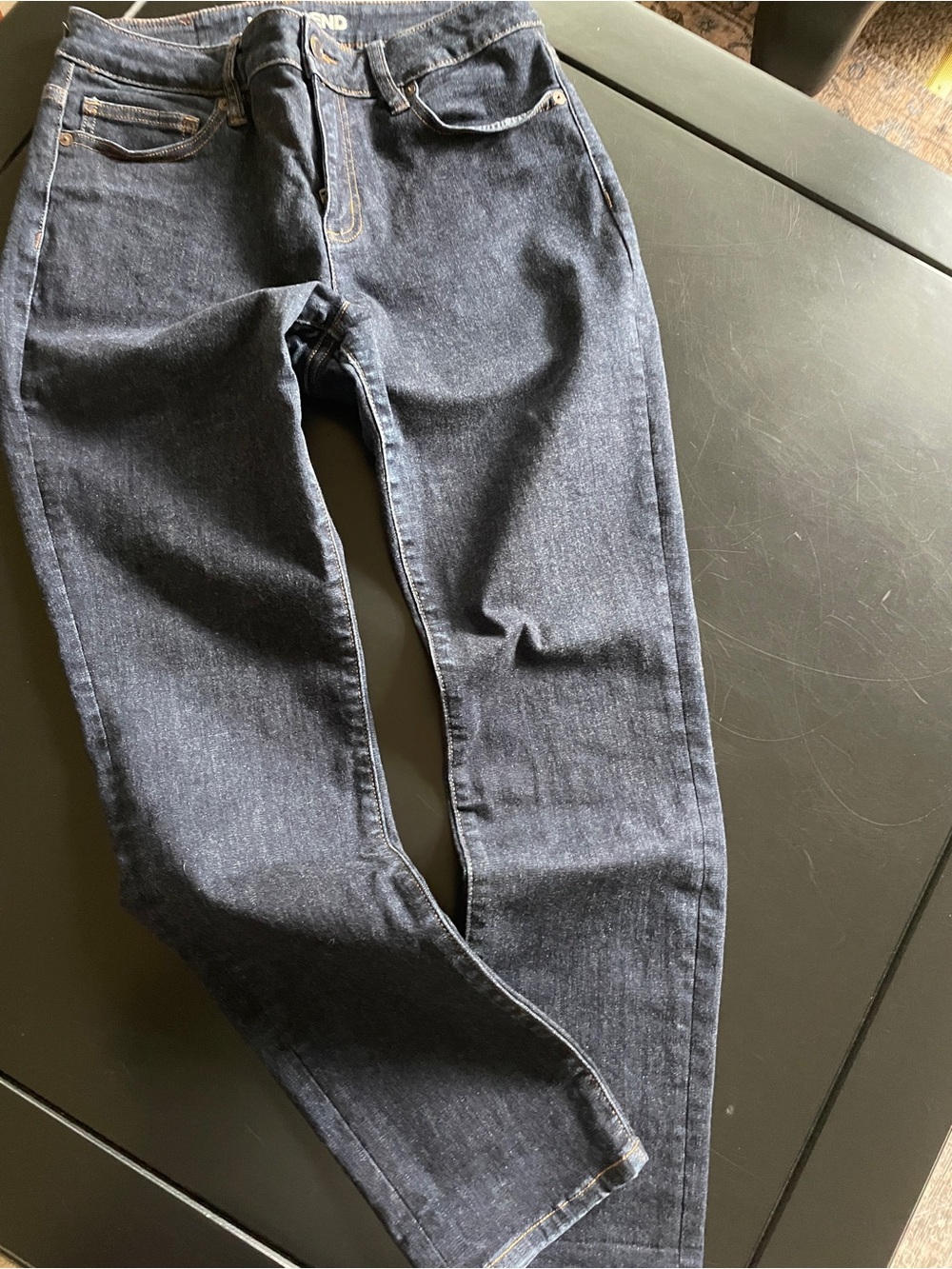 Lands' End Two-Tone Blue Denim Waistband Jeans